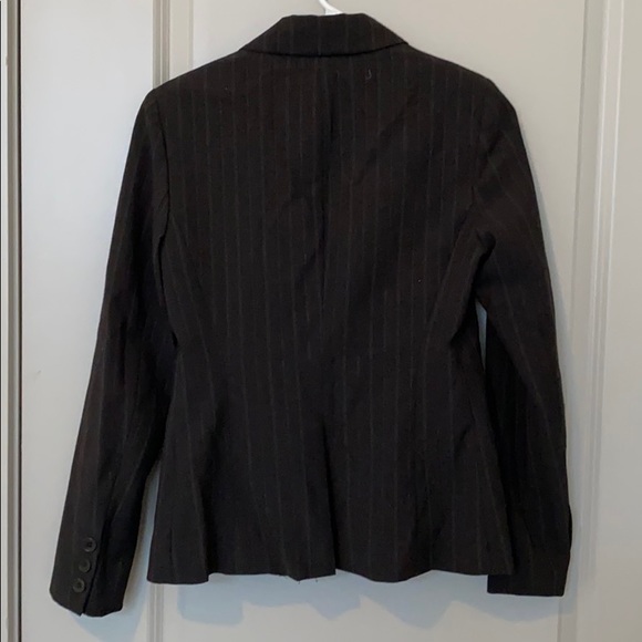 Black Pinstriped Theory Blazer - Picture 4 of 7